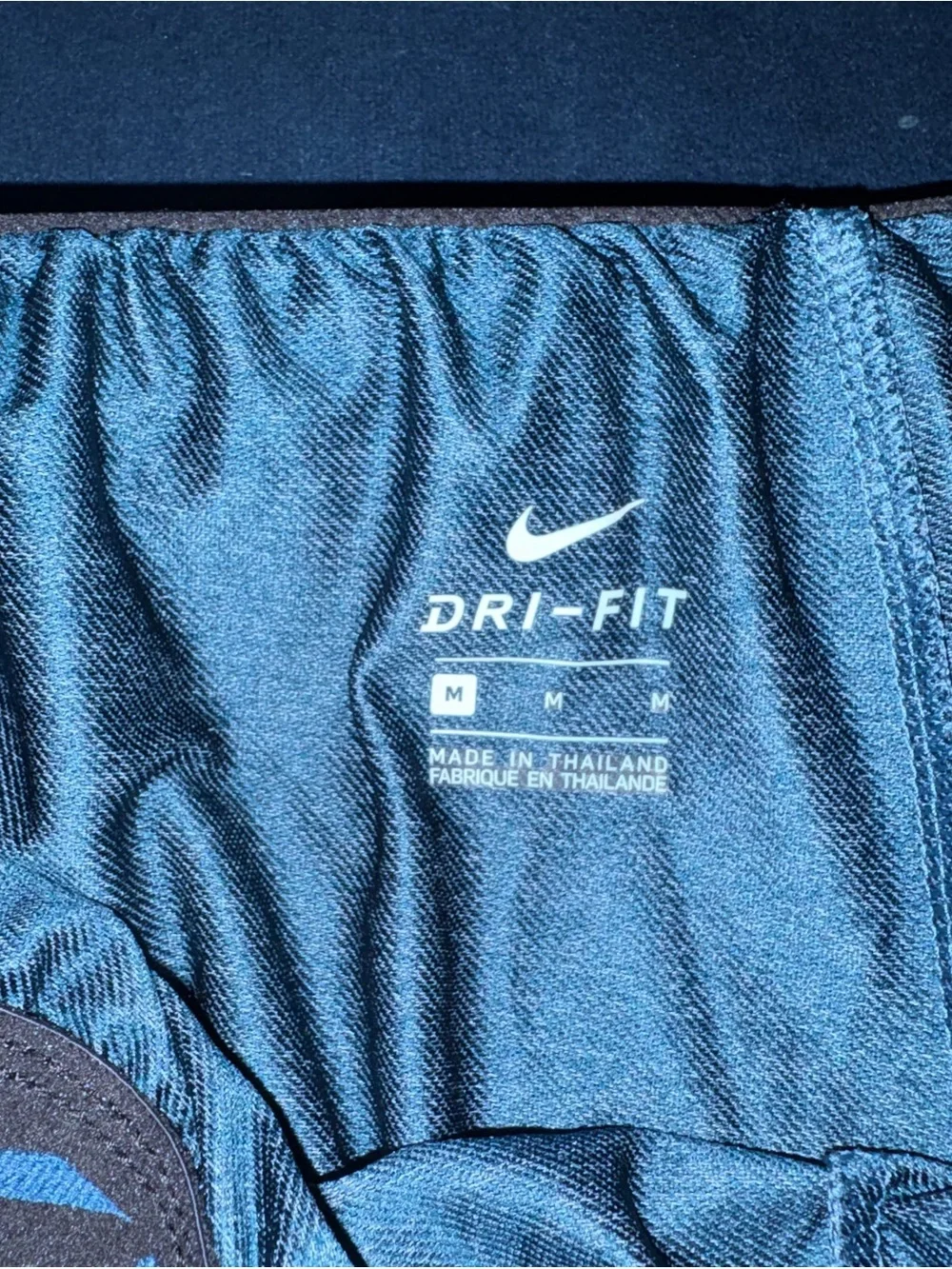 Nike Heather Gray Shorts with Navy Drawstring